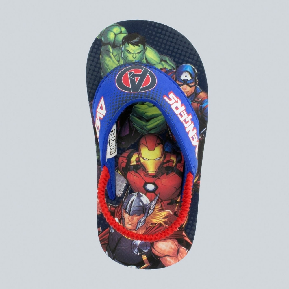 Toddler Boys Avengers Flip Flop Sandals Blue Size S 5/6